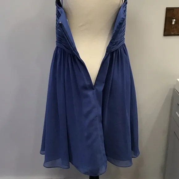 Vintage Y2K Alfred Angelo Womens Chiffon Fit &amp; Flare Dress Size 14 Pleated Fairy