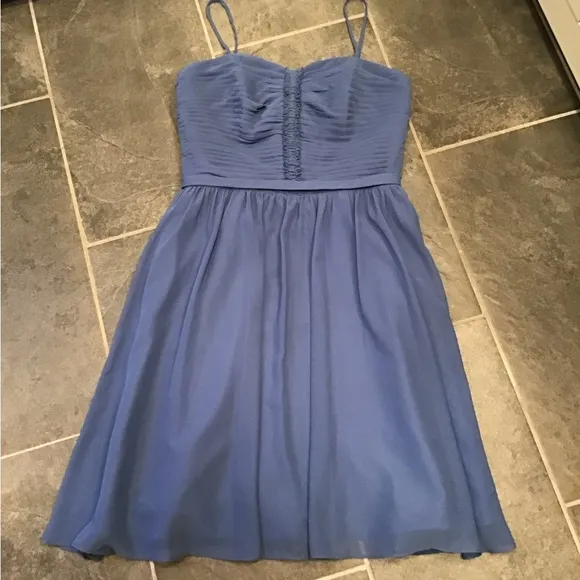 Vintage Y2K Alfred Angelo Womens Chiffon Fit &amp; Flare Dress Size 14 Pleated Fairy