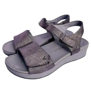 Vionic Rose Gold Grey Raz Metallic Platform Sandal Size 9