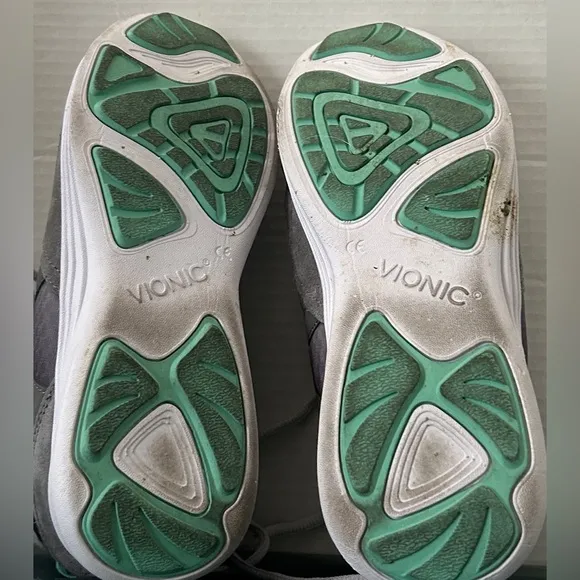 Vionic Women's Gray and Teal Sneakers Size 8 EUC