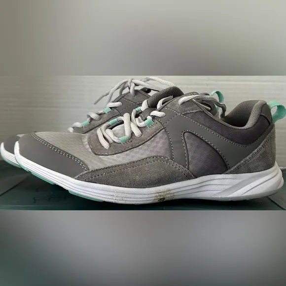 Vionic Women's Gray and Teal Sneakers Size 8 EUC