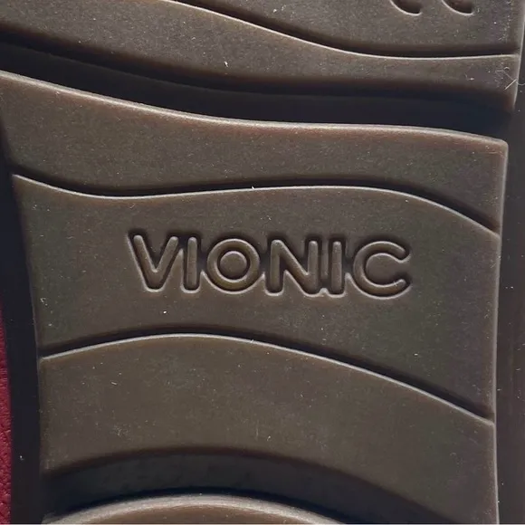 Vionic Womens Shoes Geneva Flats Sz 7 Red Pink Leather Comfort Colorful Feminine