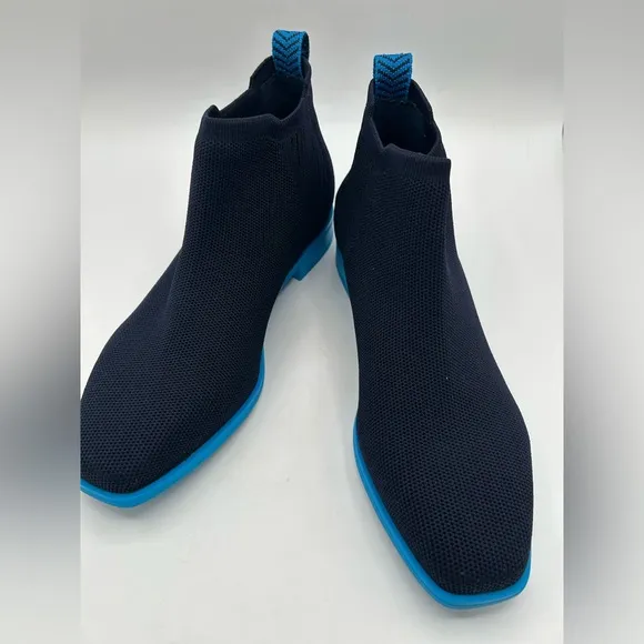 VIVAIA Square-Toe Water-Repellent Ankle Boots (Ryan Pro) Navy Azure Blue SZ 38.5