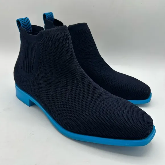 VIVAIA Square-Toe Water-Repellent Ankle Boots (Ryan Pro) Navy Azure Blue SZ 38.5