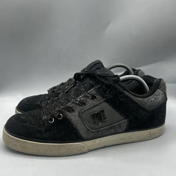 Vtg DC Shoes Pure Skate Sneakers Mens Size 10.5 Charcoal / Black Skate Shoes
