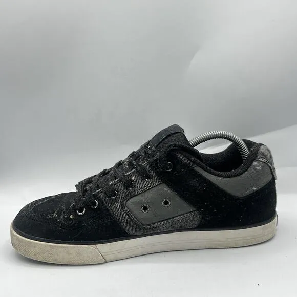 Vtg DC Shoes Pure Skate Sneakers Mens Size 10.5 Charcoal / Black Skate Shoes