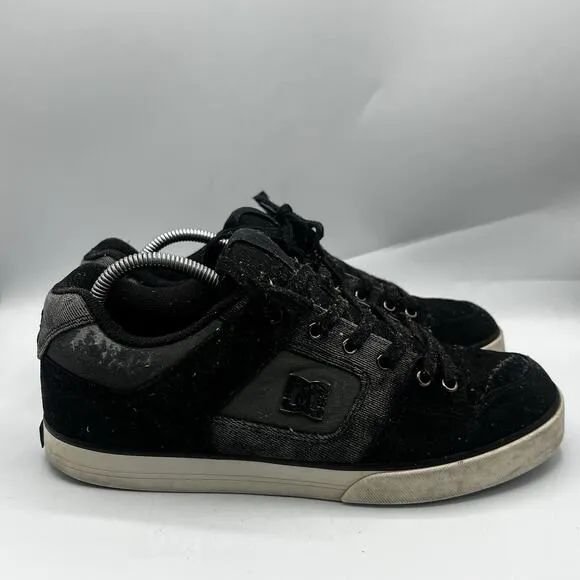 Vtg DC Shoes Pure Skate Sneakers Mens Size 10.5 Charcoal / Black Skate Shoes
