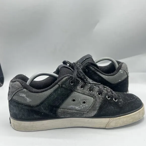 Vtg DC Shoes Pure Skate Sneakers Mens Size 10.5 Charcoal / Black Skate Shoes