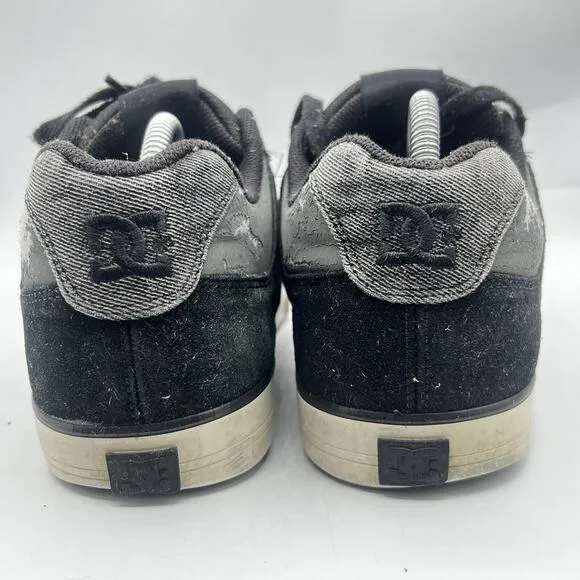 Vtg DC Shoes Pure Skate Sneakers Mens Size 10.5 Charcoal / Black Skate Shoes