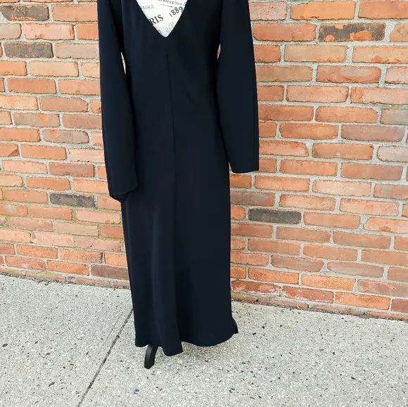 Vtg Jones New York Classic Black Embellished Back Cocktail Dress | Size 16