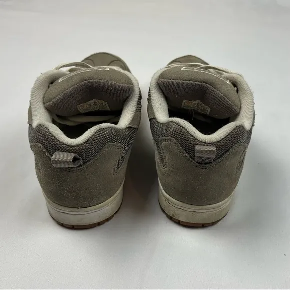 Vtg Vans Fat Tongue Skate Shoes Mens US 7 Womens 8.5 Beige/White 30125-76