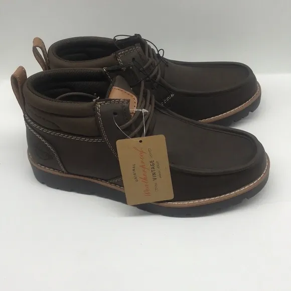WEATHERPROOF  Mens  Pull Tab Padded Chester Round Toe Lace-Up Chukka Boots