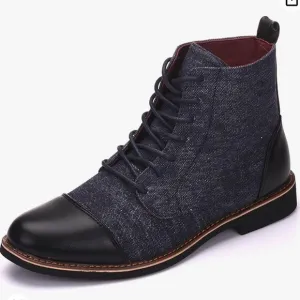 Wedge Boots Lacing Up Vintage Round Toe Formal Ankle Boots size 12