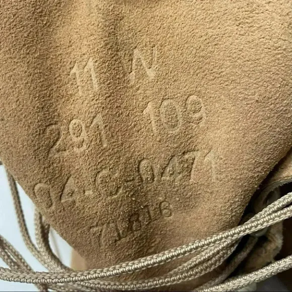 Wellco‎ Vibram Work Boots 11W mens Tan suede military Minimalist Workwear