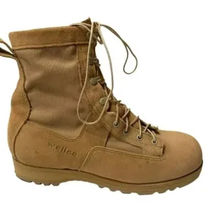 Wellco‎ Vibram Work Boots 11W mens Tan suede military Minimalist Workwear