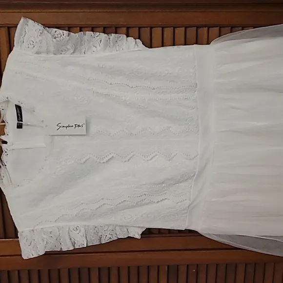 White Formal Dress by Simplee Plus