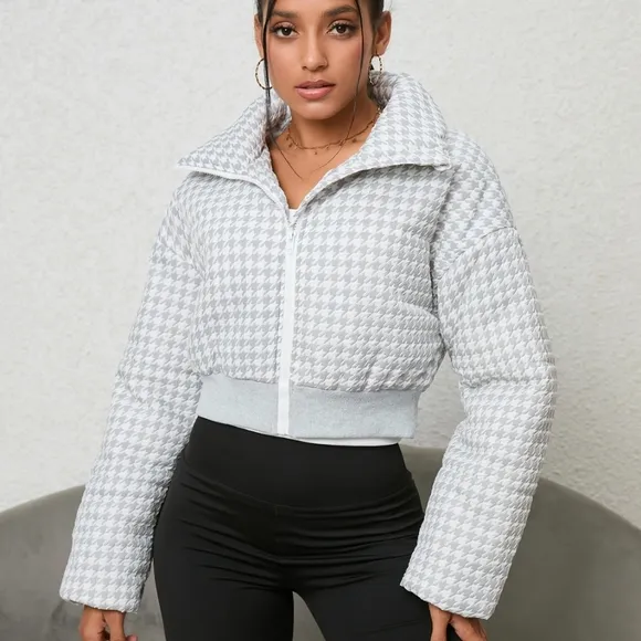 White Wonder Houndstooth Jacket