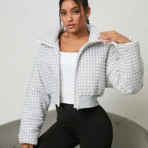 White Wonder Houndstooth Jacket
