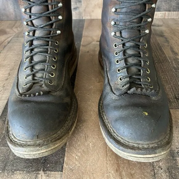 Whites Handmade Logger Packer Plain Toe Work Boots Mens 10 EE