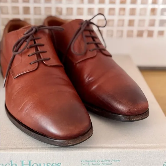 Wolf &amp; Sheperd Bannister Derby in Honey brown size 7