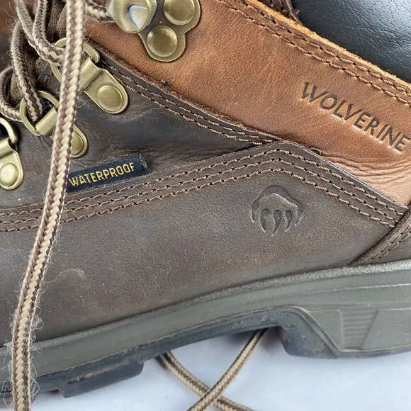 Wolverine Composite Toe F2413-18 Mens Brown Leather Work Boots Size 8.5 M