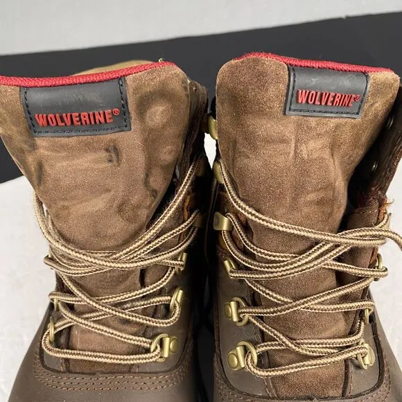 Wolverine Composite Toe F2413-18 Mens Brown Leather Work Boots Size 8.5 M