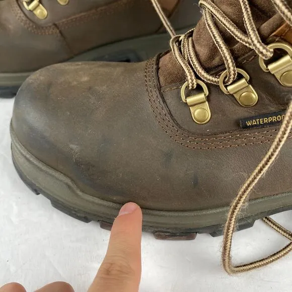 Wolverine Composite Toe F2413-18 Mens Brown Leather Work Boots Size 8.5 M