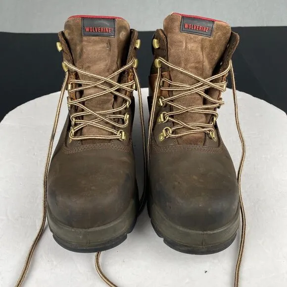Wolverine Composite Toe F2413-18 Mens Brown Leather Work Boots Size 8.5 M