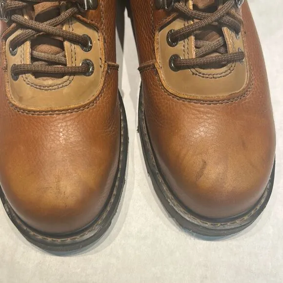 Wolverine Leather Steel Toe Work Boots W04013 Mens Sz 9.5 Brown Lace Up
