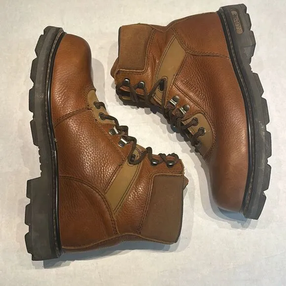 Wolverine Leather Steel Toe Work Boots W04013 Mens Sz 9.5 Brown Lace Up