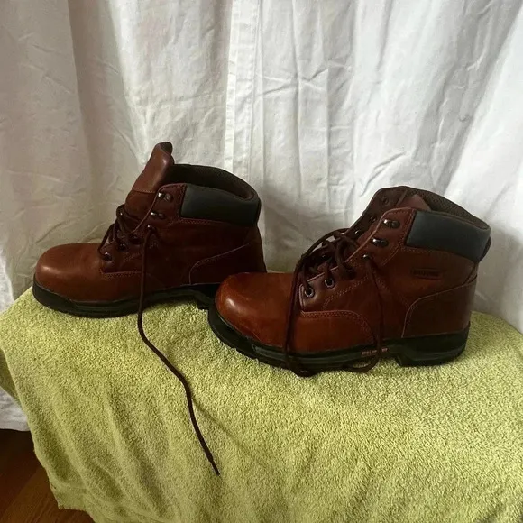 Wolverine Men's Harrison Lace Up 6&quot; Steel-toe Work Boot - Brown Sz 11m
