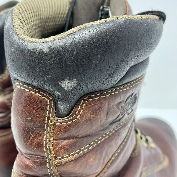 Wolverine Men's Waterproof Steel Toe 6&quot; Boots brown Sz 10.5 Multishox