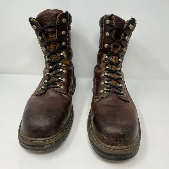 Wolverine Men's Waterproof Steel Toe 6&quot; Boots brown Sz 10.5 Multishox