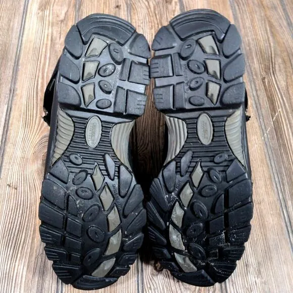 Wolverine Spencer Hiking Work Boots Black Leather Waterproof Men Sz 10 Outdoor