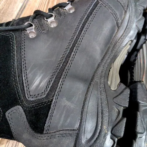Wolverine Spencer Hiking Work Boots Black Leather Waterproof Men Sz 10 Outdoor