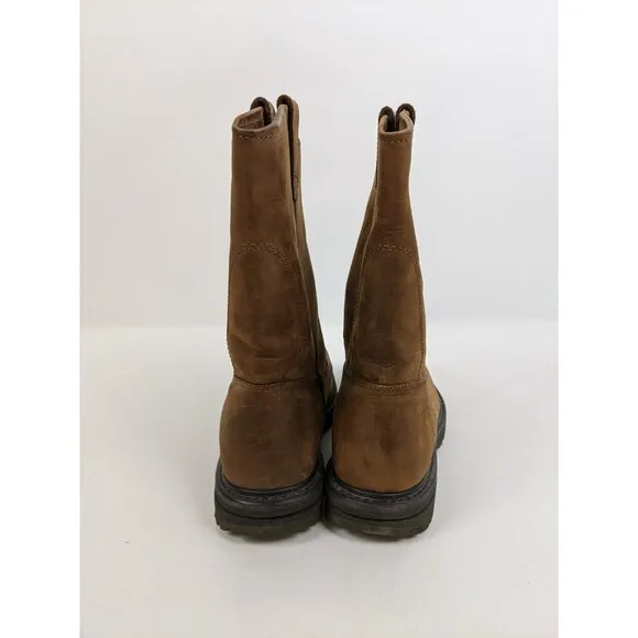 Wolverine W04727 Wellington Brown Leather Work Boots Size 10.5 Oil Resistant