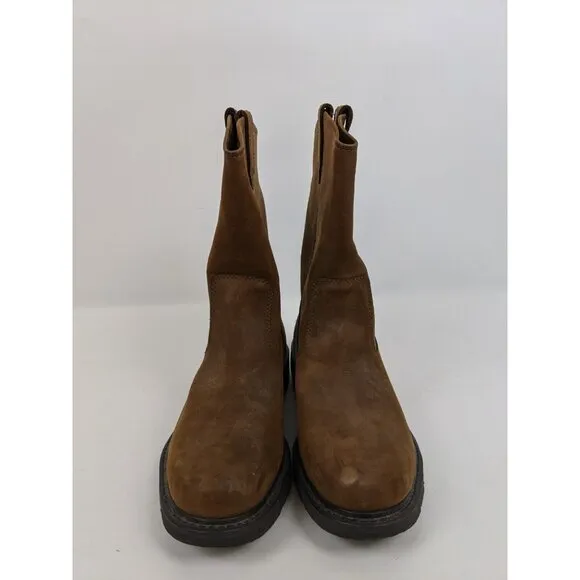 Wolverine W04727 Wellington Brown Leather Work Boots Size 10.5 Oil Resistant