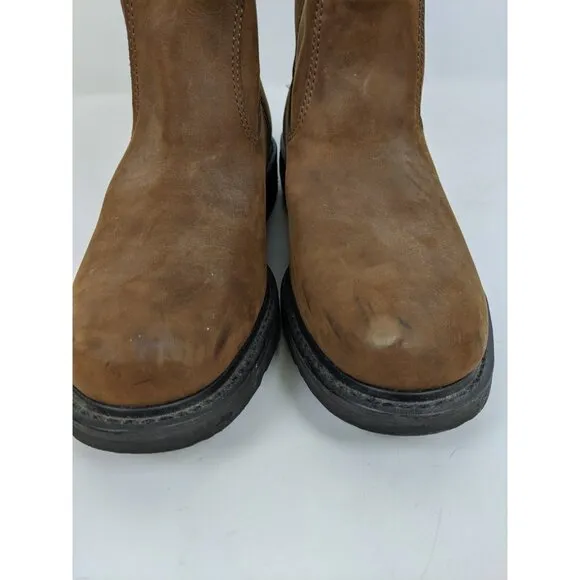 Wolverine W04727 Wellington Brown Leather Work Boots Size 10.5 Oil Resistant
