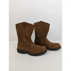 Wolverine W04727 Wellington Brown Leather Work Boots Size 10.5 Oil Resistant
