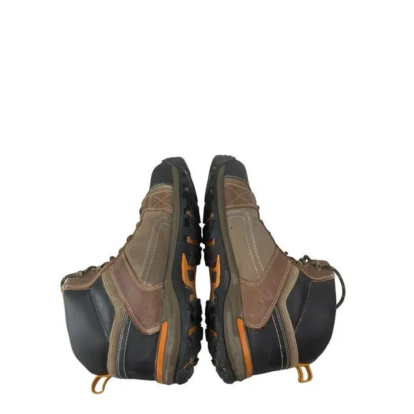 Wolverine W10242 Men's Brown Black Chisel Mid-Cut Steel Toe Work Boots Size 14M