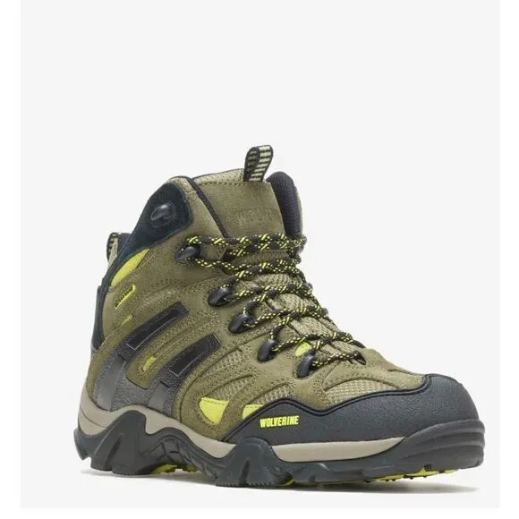 Wolverine Wilderness Mens Hiking Boots Shoes Waterproof W880232 Green Size 7.5