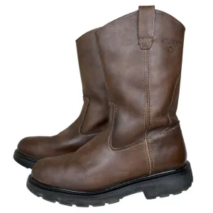 Wolverine Work Boots Mens Size 12EW Brown Leather Western Soft Round Toe
