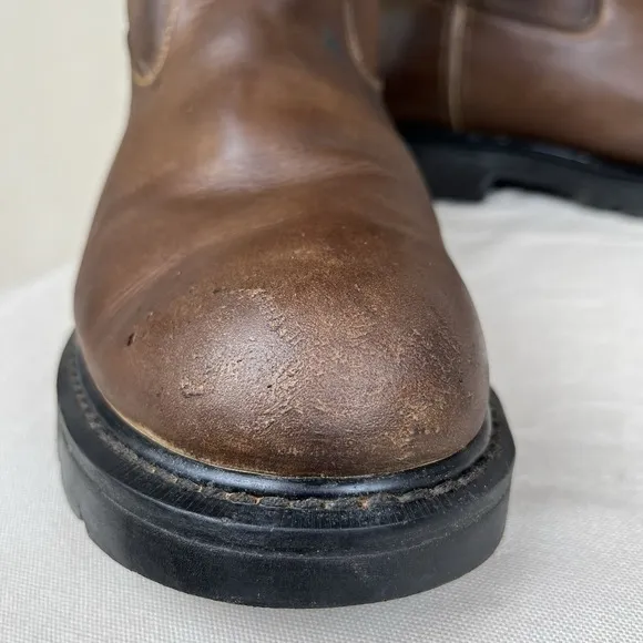 Wolverine Work Boots Mens Size 12EW Brown Leather Western Soft Round Toe