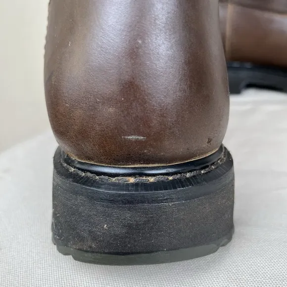 Wolverine Work Boots Mens Size 12EW Brown Leather Western Soft Round Toe