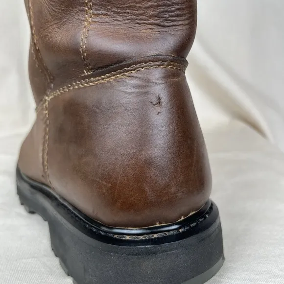 Wolverine Work Boots Mens Size 12EW Brown Leather Western Soft Round Toe