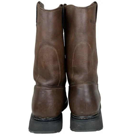 Wolverine Work Boots Mens Size 12EW Brown Leather Western Soft Round Toe