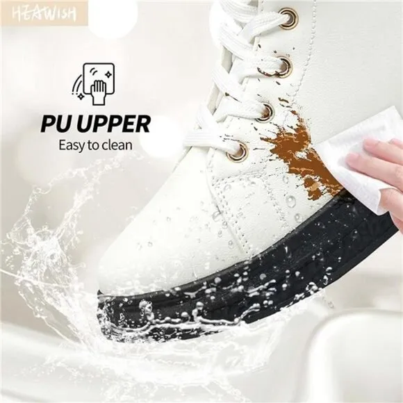 Women Ankle Boots With Side Zipper Fur Lined Winter Shoes