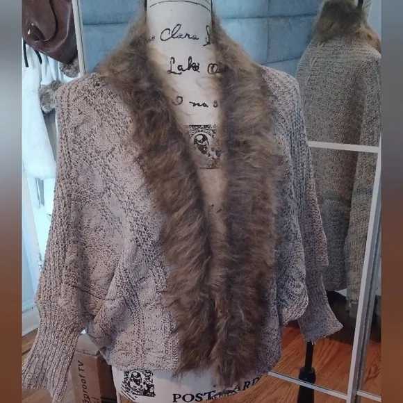 Women's Casual Loose Knitting Tops Cardigan Bat Sleeve Coat Warm Sweater