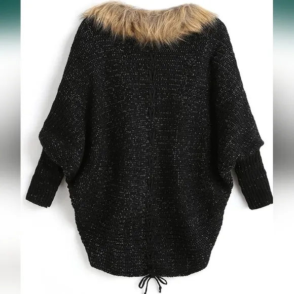 Women's Casual Loose Knitting Tops Cardigan Bat Sleeve Coat Warm Sweater