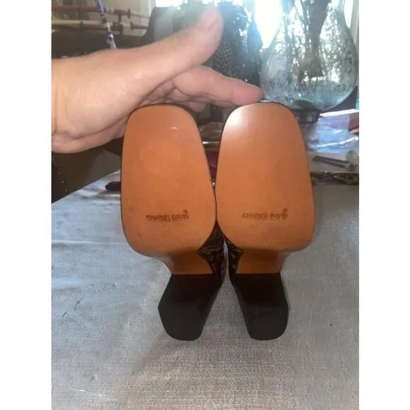 Women's Charles David Black Leather Boots Size 6